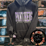 Embroidered Glitter Pine Valley Panthers Hoodie - Small Town Customs
