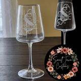 Custom Laser Engraved Wine Glass - Small Town Customs
