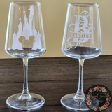 Custom Laser Engraved Wine Glass - Small Town Customs