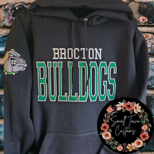 Embroidered Brocton Bulldogs Hoodie