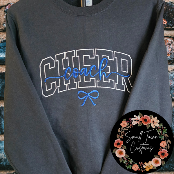 Cheer Coach Embroidered Sweatshirt