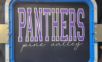 Embroidered Glitter Pine Valley Panthers Crew Neck - Small Town Customs