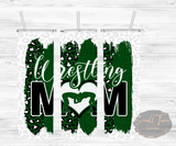 Green Wrestling Mom Tumbler