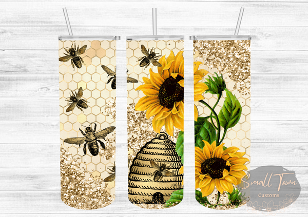 Sunflower Bees Tumbler