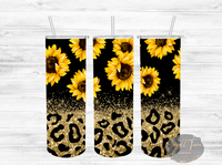 Sunflower Cheetah Tumbler